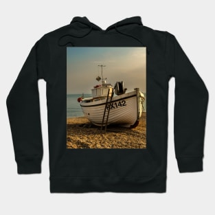 Beached Fishing Boat at Hastings Hoodie